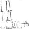 photo of A = 8.5 inch, B = 1.415 inch, C = 1.377 inch, D = .984 inch. For model 6040. Replaces 72074333, 72074202.