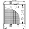 photo of Core size 12.25 inches wide, 10.625 inches high, 2 rows of tubes 10 fins per inch. For model 1100.