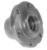 photo of Hub assembly, front wheel, 6-hole. For tractors with heavy duty axles and UK models: MF165, MF250, MF255, MF270, MF290, MF362, MF670, MF690. For tractors with heavy duty axles: MF283, MF360, MF375, MF383, MF390, MF390T, MF393, MF398, MF399 industrials: 20D, 20F, 30E, 30 For 20D, 20F, 30E, 30H, 40E, MF165, MF250, MF255, MF270, MF283, MF290, MF360, MF362, MF375, MF383, MF390T, MF390, MF393, MF398, MF399, MF670, MF690