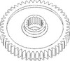 photo of 45 tooth, 20 spline. For tractor models 175, 270, 275, (240 constant mesh ratio 1.88), (290 Hi-Clearance), (165, 255, 265 Row Crops), (282 serial number up to 3K-D25608H), 20C Turf.