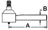 photo of Fits front left or right hand side, A= 4.90 inch, B= .625 inch. For tractor models 135, 235, 245 all Vineyards with straight axles.