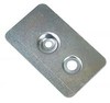 photo of Headlight bracket reinforcement, clear zinc plated for WINGED headlight bracket. For tractors: 9N, 2N, 8N {1939-1949}.