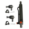 photo of This Power Steering Cylinder is used on 2WD models: 480B (SN: 8741258 and up), 480C, 480D, 480E, 480ELL, 480F, 480FLL, 480LL, 580B (SN: 8735171 and up), 580C, 580D, 580F, 580SD, 580SE, 584C, 584D, 584E, 585C, 585D, 585E, 586C, 586D, 586E. It measures 16-1\4 inches center-to-center closed, 23 Inches center-to-center open. This is a double piston cylinder replaces single piston cylinder. 2 used per tractor, sold individually. Note: this will fit earlier B series, but power steering hoses will need to be adapted. Replaces: 234447A1, A137503, A51731, D128454, D84800