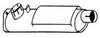 photo of Oval body. Inlet 3-1\2  I.D, outlet 4-1\8  O.D, 31  overall length. 1  dia. side aspirator tube, muffler is base plate mounted 3 holes. For tractor models 2090, 2290 diesel 1978 and up.