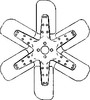 photo of 20.940 inch diameter, 1.250 inch pilot hole, 1.945 inch center to center on mounting bolt. For tractor models (2544, 544 diesel\gear drive), (2656 diesel), (Farmall 2706, 706 serial number 19250 and up, IH serial number 3000 and up), (544 gas\syncromesh trans), (656, 664 diesel).