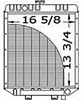 photo of Core size 13.75  high, 16.625  wide. For tractor models (1818 diesel), 1825.