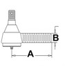 photo of Measures 3.500 inches from the center of the ball joint to the end of the threaded rod. It is 0.812 inches - 18 right hand thread. Replaces A28419