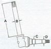 photo of Spindle, LH\RH, Dimension A-14.375 inch, B-1.5 inch, C-1.625 inch, D-1.312 inch. Fits A, AO, AR, B, G, GH, 50, 520, 530, 60, 620, 630, 70, 720 All with Factory Wide Fronts only. The wheel bearing kit used on this spindle is kit part number WBKJD1.