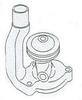photo of For B with SN# above B306600, 50 with SN# below 5016057, both with pulley width of 1\2 . Water pump comes with pulley.