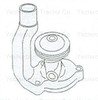 photo of For tractor models 520, 530, 50 with SN# above 5016058. Water Pump with gasket and 3\8  Pulley Width. Replaces AB4761R and AB4881R.