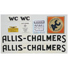 photo of This is a different version of ACWCB. Note the differences in the picture. Both versions were actual version put out by Allis Chalmers. For Model WC with Black Letters, 1941-1948. This is a Mylar set and is not available in Die Cut Vinyl.
