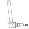 photo of Shaft length 15.312 inches, shaft diameter 1.375 inch spindle inside bearing flat 1.375 inch, spindle outside bearing flat 842 inch. REPLACES: AR52860. Fits 1020, 1520, 1530, 2020, 2030, 2240, 2440 (< serial number 340999), 2630, 2640 (< serial number 340999), 2755. Wheel Bearing Kit available separately, part number WBKJD3.