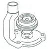 photo of For 80D, 820, 830, all 2 cylinder Diesels. Water Pump replaces casting #R1523R. Comes with gasket and pulley.