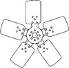 photo of 21  diameter, 1.5  pilot hole, 8 mounting holes on 1  centers. For tractor models 4000, 4010, 4020, (4230 without ac).