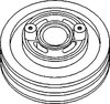 photo of For tractor models 4000, 4020 all SN# above 201000 with A\C. Crankshaft Dampener Pulley.