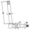 photo of Measures A = 11.500 , B = 1.500 , C = 1.795 , D = 1.312 . Fits 1020 (medium knee), 1520 (medium knee), 2020 (medium knee), 2030 (medium knee), 2440 (< SN# 340999), 2630 (medium knee), 2640 (< SN# 340999). Wheel Bearing kit available as part number WBKJD7.