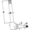 photo of Used on Hi-Crop Axles, the measurements on this spindle are: 28.625 inches, B - 1.750 inches, C - 1.968 inches, D - 1.312 inches. Used on the Hi-Crop variants of John Deere models: 4050, 4240, 4250, 4255, (4430 Also Order 1 Each Of JLM104948 and LM1049 bearings), 4440. Parts associated with this spindle are: R49835 Bushings, R49838 Thrust washer, R49841 Hub, WBKJD8 Wheel Bearing Kit, each sold individually.