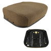 photo of New John Deere replacement bottom cushion, steel base, heavy duty fabric on high density foam. For hydraulic suspension seats. Replaces AR82944, RE163027, RE188578