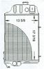 photo of Core (the fin part) measures 13.6 in wide x 17.2 High. For 1020 (with hi-lo shift or reverser), 1030, 1120 (serial # 75430 and up), 1530, 2040 and 2240 (serial # up to 349999), 820, 830, 920 (serial # 75430 and up), 930. This radiator uses cap part number AT29054 and is not included.