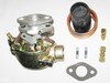 photo of Replaces Zenith 24T2 and 28G. For UK Models WITH THE STANDARD MOTORS ENGINE: TE20, TEA20, MF35, MF135. Comes with gasket, fuel line (copper tubing with compression fittings) and short air inlet rubber hose. 2 3\16 inches center to center on mounting bolts.