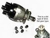 photo of Complete distributor does NOT accept original distributor components, it uses standard Lucas automotive points, rotor and condenser avalaible at your local auto parts store. THERE IS NO KNOWN ELECTRONIC CONVERSION KIT TO FIT THIS DISTRIBUTOR - NOT EXACTLY LIKE ORIGINAL. For UK Models: TE20, TEA20 with Standard Gas Engines only.