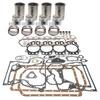 photo of Basic Overhaul Kit for diesel 430, 440, 441, 470, 480, 530, 570, 630 3 13\16 inch STD bore. Cylinder sleeve measures 4.458 inches outside diameter across flange area. Piston pin is 1.2498 inches in diameter. Kit includes sleeves, pistons, pins retainers, rings, crankshaft seals and complete upper and lower gaskets sets. Engine Bearings ARE NOT INCLUDED.