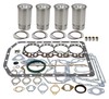 photo of For 3010 Diesel with block #R26160 Only. 4 Cylinder, 254 CID, Overbore 4-1\8 to 4-1\4. 5 Ring Piston, Keystone top compression ring only. Basic Engine Kit less bearings includes: sleeves and sleeve seals, pistons and rings, pins and retainers, pin bushings, connecting rod bolts, complete gasket set, crankshaft seals. Engine bearings must be ordered separately.