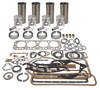 photo of Models: H and HV serial number 391358 and Up, O4, OS4, W4 serial number 33340 and Up. Basic overbore 3 3\8 inches to 3 7\16 inches Engine Kit, Less Bearings (C152 CID Gas OR Distillate 4-cylinder engine) For tractors with flat head pistons. Kit contains sleeves and sleeve seals, pistons and piston rings, pins and retainers, pin bushings, complete gasket set with crankshaft seals. ENGINE BEARINGS ARE NOT INCLUDED.