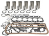 photo of For tractor models 606, 2606 engine serial number 16621 and up. (D236 CID Diesel 6-cylinder engine. Cupped head piston). Kit contains sleeves and sleeve seals, pistons and piston rings, pins and retainers, complete gasket set with crankshaft seals. ENGINE BEARINGS ARE NOT INCLUDED.