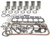 photo of For tractor models 666, 686, 706, 756, 766, 2706, 2756, Hydro 70 and 86. (C291 CID Gas 6-cylinder engine. Contour step head pistons. Kit contains sleeves and sleeve seals, pistons and piston rings (3-3\4 inch standard bore), pins and retainers, complete gasket set with crankshaft seals. Note: For engines with bore classification markings 1 or 2. Crankcase bore classifications are stamped on top of filter base mounting pad. ENGINE BEARINGS AND PIN BUSHINGS ARE NOT INCLUDED (must be ordered separately).