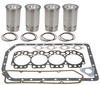 photo of BASIC In-Frame Overhaul Kit. 4-Cylinder Diesel, 239 CID. Contains sleeves, 3 ring pistons, rings, pins, valve grind gasket set, and oil pan gasket. Piston pin diameter 1-3\8 inches. 4.19 inch standard bore. For standard compression engines with pistons marked RE19282. For 2350, 2355, 2550, 2555. For replacing connecting rod bolts, order R74194 for 2.125 inch bolts, or R80033 for 2.325 inch. Bolts are not included.