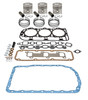 photo of Basic in-frame kit with .040 inch oversize pistons. For 201 CID 3-cylinder Diesel. Kit includes pistons, rings, valve grind gasket kit, oil pan gasket. For 4000 (1965-5\1969).