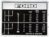 Ford 2000 Shift Pattern Decal