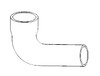 photo of Hose, Radiator to Cooler, lower. For tractor models 8200, 8400, 8600.