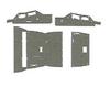 photo of Main headliner, 4-piece set, black basket weave. For: Hydro 186, Hydro 3488, 886, 986, 1086, 1486, 1586, 3088, 3288, 3388, 3588, 3688, 3788, 5088, 5288, 5488, 6388, 6588, 6788 7288, 7488. Sheet metal parts may or may not come painted as pictured (unless the description states the color). They often come with only a primer coat of paint.
