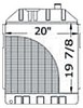 photo of For 5700, 6700 all with AC 8\1976 and up. Radiator. Core dimensions: 20.0 inches wide, 19.875 inches high, 3 rows of tubes, 7 fins per inch.