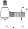 photo of Short threaded, A= 4.187 , B= 1.00 , 16 thread. Used on 4640 Serial Number below 2436 WITH POWER FRONT AXLES), (3630, 4040, 4230, 4250, 4430, 4440 ALL WITH MFWD) Replaces AR63590.