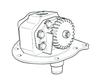photo of Hydraulic Pump, Gear Type, mounted in Center Housing. For tractor models 5600, 6600, 6700, 7600, 7700.