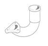 photo of Fits Fordson Major, Power Major, Super Major. Gasket, part number E1ADKN9450B available separately. Replaces E1ADKN9488, 81796352. Used with vertical exhaust with inlet inside diameter of 1 7\8, such as part number K924341.