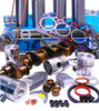 photo of For Perkins A4-203 Regular (Indirect) Injection, this comprehensive overhaul kit includes Flat Top Pistons, Pins, Pin Bushings, Chrome Sleeves (0.040 inch deep flange), Overhaul Gasket Set, Crankshaft Seals, Thrust Washers, New Crankshaft, and Main and Rod Bearings. This engine was used in Massey Ferguson 65 Tractor and 356 industrial up to engine serial number 2820092