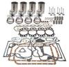 photo of Complete Overhaul Kit For 124 CID 4-cyl Case (not Continental) gas engine : VA, VAC, VAH, VAI, VAO, VAS. Overbore from 3 1\4 inch to 3 7\16 inch (less bearings). Includes: Sleeves, pistons, rings, piston pins, retainers, piston pin bushings, overhaul gasket set, intake and exhaust valves, springs, guides, and keys.