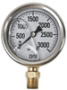 photo of 3000 Lb. Gauge. Glycerin Filled. Case 2-1 2 diameter. Nickel silver movement accurate to within 2%. Plexiglass crystal. 1\4 inch NPT male brass fitting.