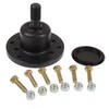 photo of Hub assembly, 5\8 diameter mounting stud. Hub has two bolt hole circles for mounting to disc. 6 hole, 2-1\2 circle and 6 hole, 3 circle. Bolt holes are drilled for 1\4 bolts. Hub includes (6) 1\4 X 1 mounting bolts and self-locking nuts. For 7000 & For 7000, 8000