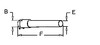 photo of Used with AR44418 muffler, B= 4  inlet I.D., E= 4  outlet O.D., F= 24  overall length. For tractor models (4520, 4620, 7020 with diesel engines).