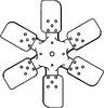Ford 860 Fan Blade, 6 Blade, Pusher
