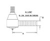 photo of Ball End. For tractor models 1190, 1194, 1200, 1210, 1212, 1290, 1294, 1390, 1394, 1410, 1412, 1490, 1494, 1594, 1690, 990, 995, 996.3.780 inch, .750 inch, 20 NF RH Thread. Replaces K207722, K262852, K915962