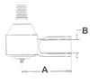 photo of Has 18NF-RH Thread (female)socket for tie rod. Dimension A= 3-1\8 inch, Dimension B= 7\8 inch For tractor models 1200 Selectomatic, 885, 990, 995, 996, 1210, 1212, 885, 885N, 380CK, 380RR.