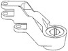 photo of For tractor models (2350, 2355, 2550, 2555, 2755), 2940 with dual cylinders. Steering Arm - Left