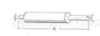 photo of Inlet I.D. 1-15\16 inch (C) Outlet O.D. 2 inch (B) Overall length 29 inch Shell O.D. 3.25 inch. For (GAS): VA, VAC, VC, 200B, 300, 300B, 310 (utility), 350, 400, 500, 600. YTO-M81C.