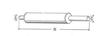 photo of For S, SC, SI. Vertical. (A) inlet inside diameter 2-3\16 inch, (C) outlet outside diameter 2-1\4 inch, (B) overall length 26 inches.